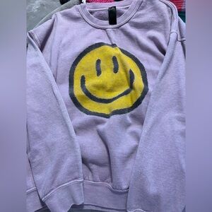 Purple Smiley Face Sweatshirt